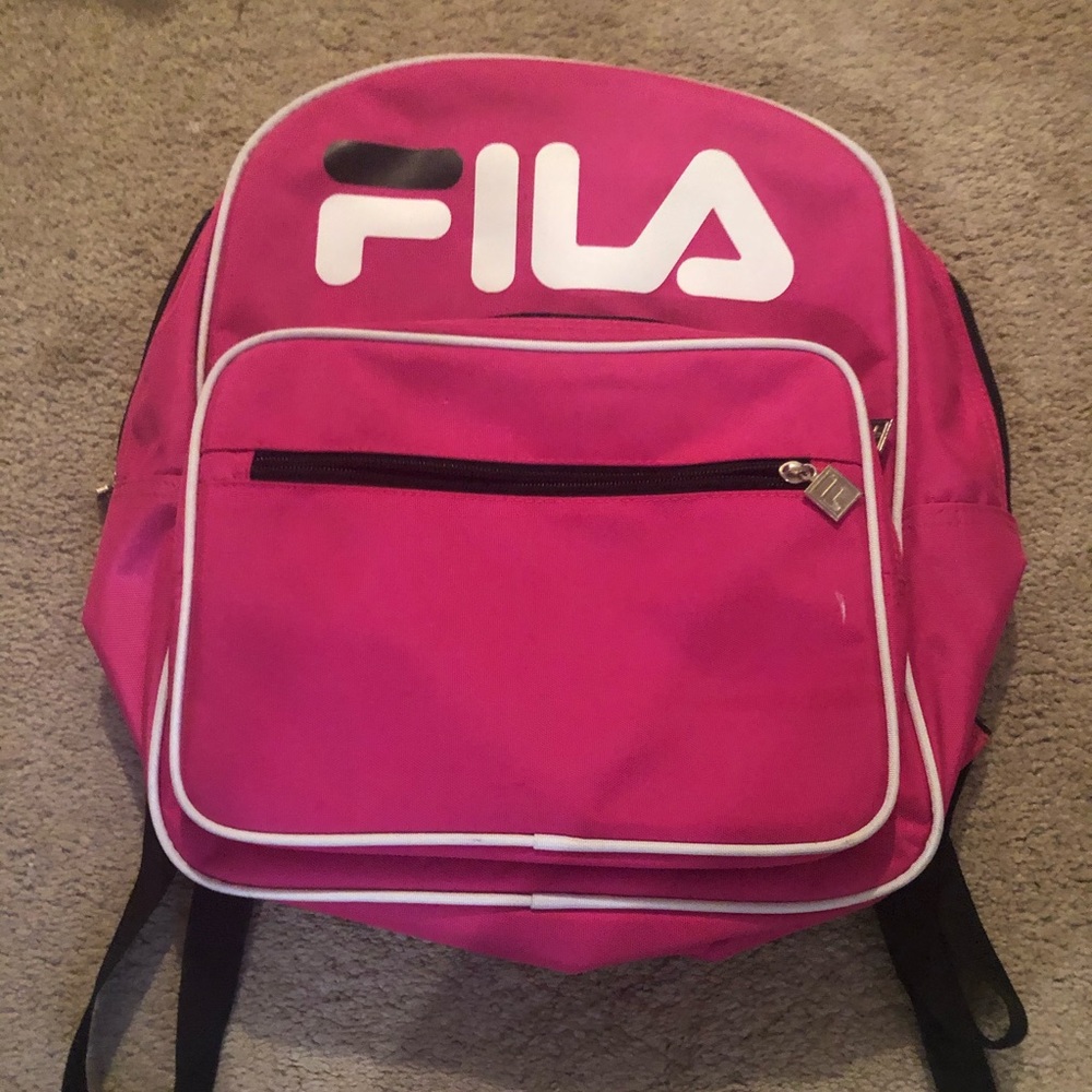 Fila pink backpack with mini pouch